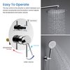 Kibi Circular Pressure Balanced 2-Function Shower System with Rough-In Valve, Chrome KSF403CH